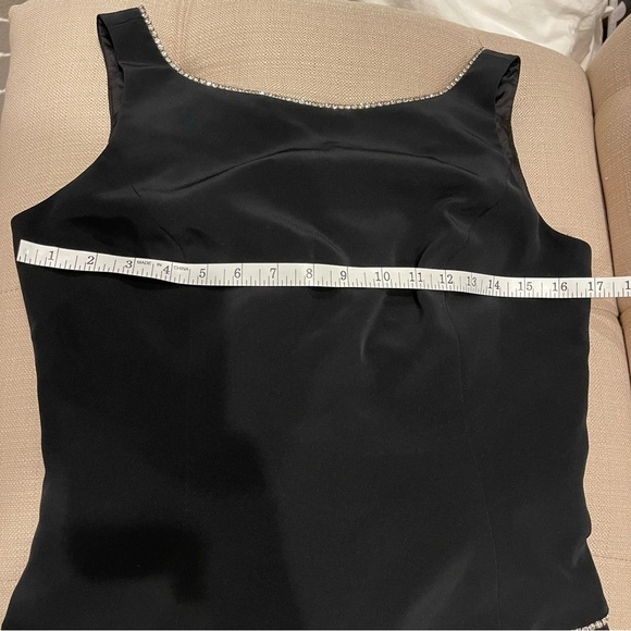 Jones New York Evening Form fitting Rhinestone Embellished Black Maxi Dress Sz 6 - Picture 12 of 12